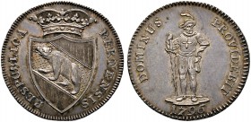 Schweiz-Bern. 1/2 Taler 1796. DT 510, HMZ 2-219a. feine Patina, winzige Kratzer, vorzüglich-Stempelglanz