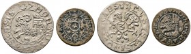 Schweiz-Schaffhausen. Lot (2 Stücke): Groschen 1597 mit offener 9 (Wiel. 226ff, HMZ 2-754cc) sowie Vierer o.J./17. Jh. (DT 1393a, HMZ 2-772c). selten,...