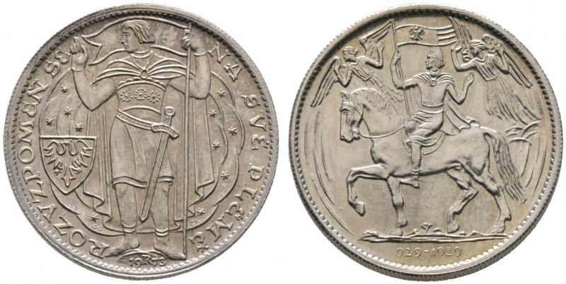 Tschechoslowakei. Silbermedaille 1929/1973 Auf die 1000-Jahrfeier der Christiani...