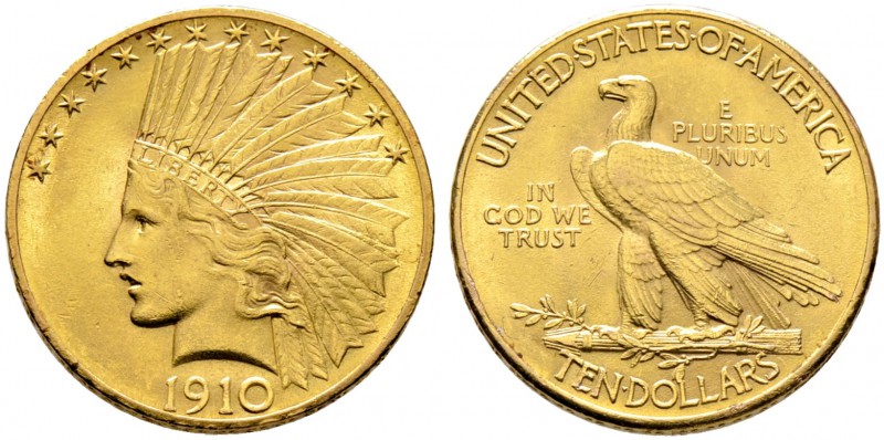 USA. 10 Dollars 1910 -Philadelphia-. Indian Head. KM 130, Fr. 166. 16,77 g 
mini...