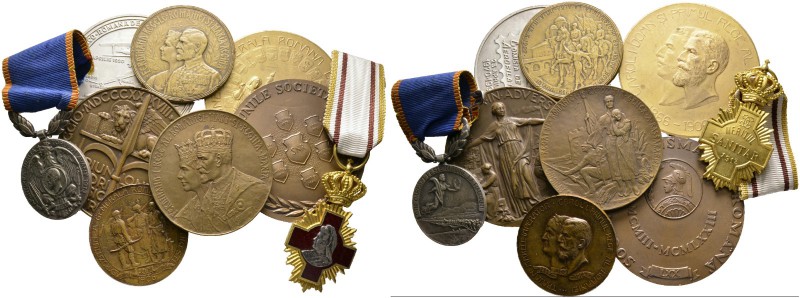 MEDAILLEN. 9 Stücke: RUMÄNIEN. Bronzemedaille 1906 der Allgemeinen rumänischen A...