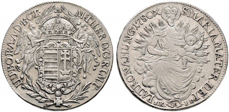 Haus Habsburg. Maria Theresia 1740-1780. 1/2 Madonnentaler 1780 -Kremnitz-. Her....