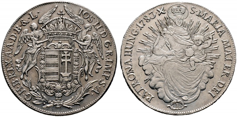Haus Habsburg. Josef II. 1780-1790. 1/2 Madonnentaler 1783 -Kremnitz-. Her. 16, ...