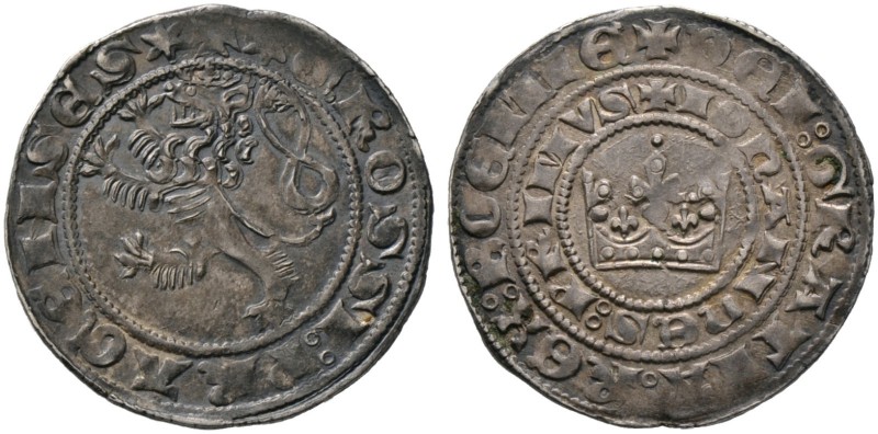 Böhmen, Mähren und Erzgebirge. Johann von Luxemburg 1310-1346. Prager Groschen o...