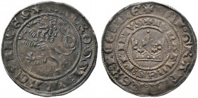 Böhmen, Mähren und Erzgebirge. Johann von Luxemburg 1310-1346. Prager Groschen o.J. -Kuttenberg-. Krone im doppelten Schriftreif / Gekrönter, doppelsc...