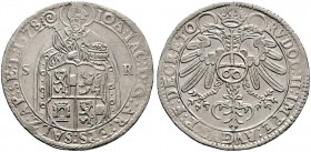 Salzburg, Erzbistum. Johann Jakob Khuen von Belasi 1560-1586. Guldentaler zu 60 Kreuzer 1578. Mit Titulatur Kaiser Rudolf II. Zöttl 641, Probszt 584, ...
