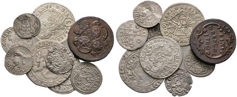 Lots. 9 Stücke: HABSBURG/BÖHMEN. Johann von Luxemburg, Parvus (Heller) o.J.; Wla...