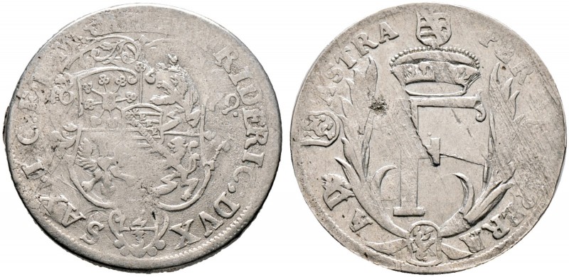 SACHSEN-GOTHA-ALTENBURG. Friedrich I. und seine Brüder 1675-1680. Gulden zu 2/3 ...