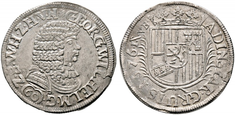 SAYN-WITTGENSTEIN-BERLEBURG. Georg Wilhelm 1643-1684. Gulden zu 60 Kreuzer 1676 ...