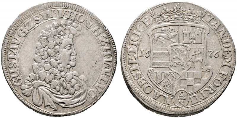 SAYN-WITTGENSTEIN. Gustav 1657-1701. Gulden zu 2/3 Taler 1676 -unbestimmte Münzs...