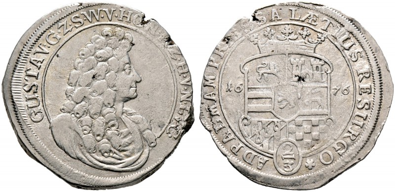 SAYN-WITTGENSTEIN. Gustav 1657-1701. Gulden zu 2/3 Taler 1676 -unbestimmte Münzs...