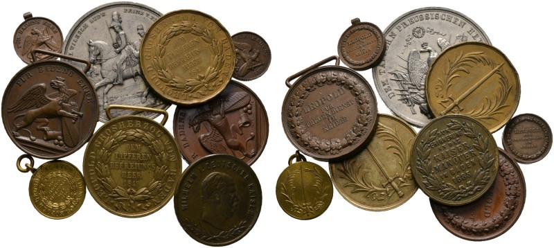 Baden-Durlach. MEDAILLENLOTS. 9 Stücke: MILITARIA - ORDEN und EHRENZEICHEN. Badi...