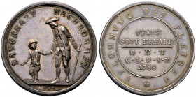 Baden-Bretten- Menzingen, Grundherrschaft. Freiherr Ernst Theodor Christian Ludwig 1748-1797. Silbermedaille (1788) von H. Boltschauser. Späterer Absc...
