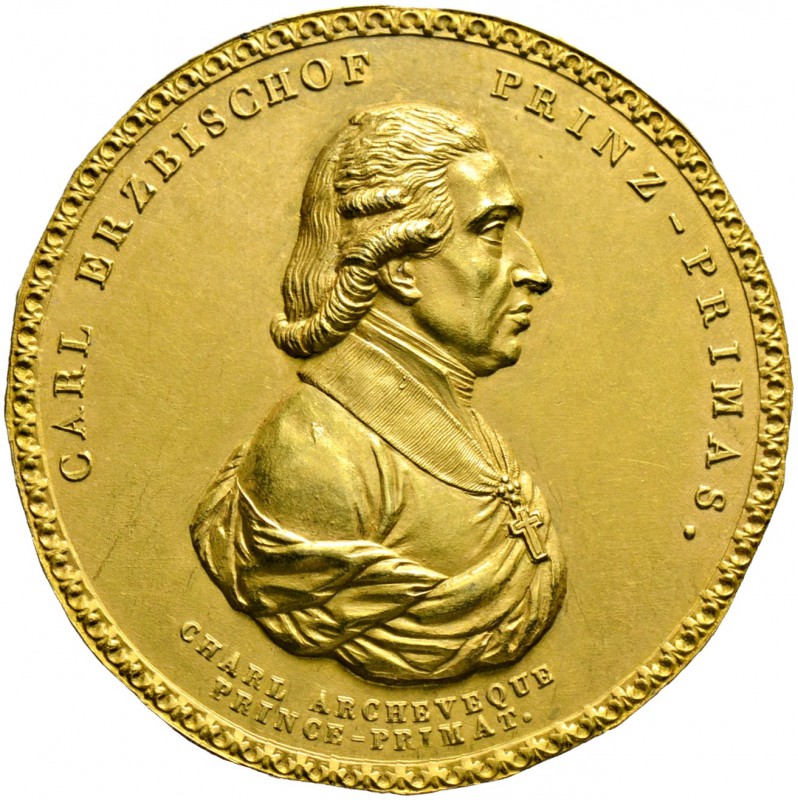 Fürstprimatische Staaten. Karl Theodor von Dalberg 1806-1810. Einseitiges, vergo...