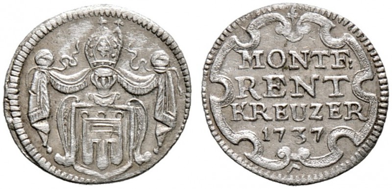 Montfort, Grafschaft. Ernst 1730-1758. Rentkreuzer 1737. Ebner 299, Slg. Wurster...