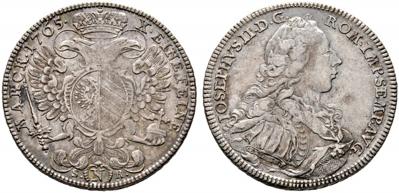 Nürnberg, Stadt. Konventionstaler 1765. Stempel von J.L. Oexlein. Gekrönter Dopp...