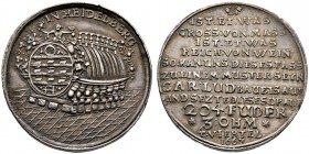 Pfalz, Kurlinie. Karl Ludwig von Pfalz-Simmern 1648-1680. Silbermedaille 1664 unsigniert (wohl von Nicolaus Linck). Heidelberger Fassmedaille, geprägt...