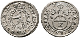Pfalz-Neuburg. Wolfgang Wilhelm 1614-1653. 2 Kreuzer (Halbbatzen) 1628 -Kallmünz-. Münzmeister Georg Thomas Paur. Noss 381, Slg. Memm. -, Slg. Noss 59...