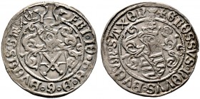 Sachsen-Kurfürstentum. Friedrich III., Johann und Georg 1507-1525. Zinsgroschen o.J. -Annaberg-. Keilitz 55, Slg. Mers. 407, Schulten 3006. fast vorzü...