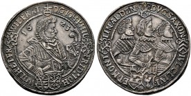 Sachsen-Altenburg. Johann Philipp und seine drei Brüder 1603-1625. Taler 1623 -Saalfeld-. Kernb. 6.2, Slg. Mers. 4169, Schnee 278, Dav. 7371. feine Pa...