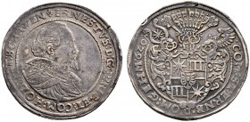 Schleswig-Holstein-Schauenburg. Ernst III. 1601-1622. Taler 1620 -Altona-. Brustbild nach rechts / Dreifach behelmter Wappenschild. Lange 919 (dort mi...