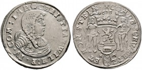 Schwarzburg-Sondershausen. Christian Wilhelm I. 1666-1721. Gulden zu 2/3 Taler 1676 -Sondershausen-. Variante mit einem sechs­strahligen Stern auf dem...