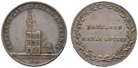 Straßburg, Stadt. Silbermedaille 1810 von Courtot, auf die Ankunft der Gemahlin Napoleons I., Marie-Louise von Österreich, in Frankreich. Ansicht des ...