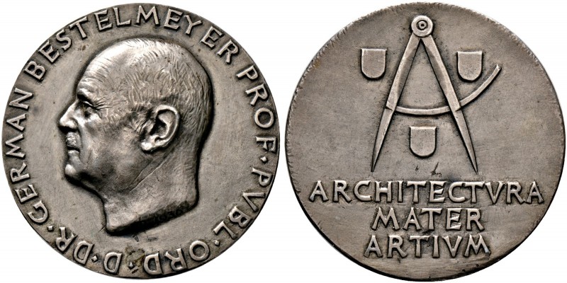 Medailleure. Silbermedaille 1936 auf den Architekten Prof. Dr. German Bestelmeye...