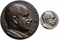 Mannert, Konrad (1883-1944). Lot (2 Stücke): Einseitige Bronzegussmedaille 1927. Auf Lorenz Ott. Dessen Büste nach rechts 
(51 mm) sowie einseitige, m...