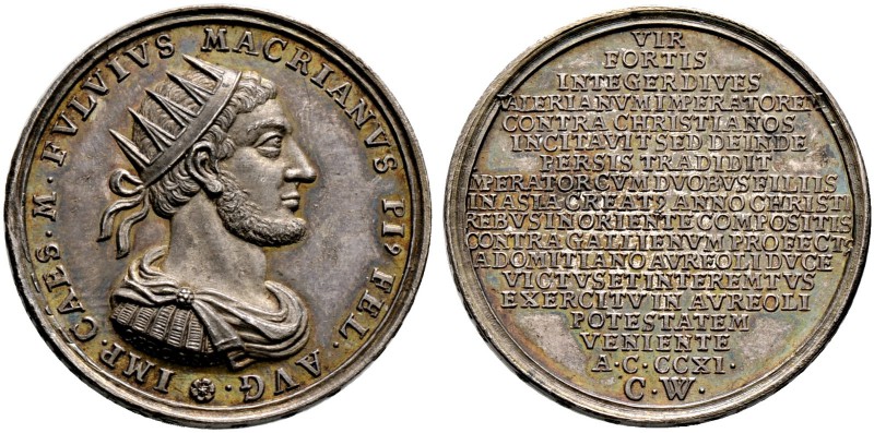 Wermuth, Christian (1661-1739). Silberne Suitenmedaille o.J. auf den römischen K...