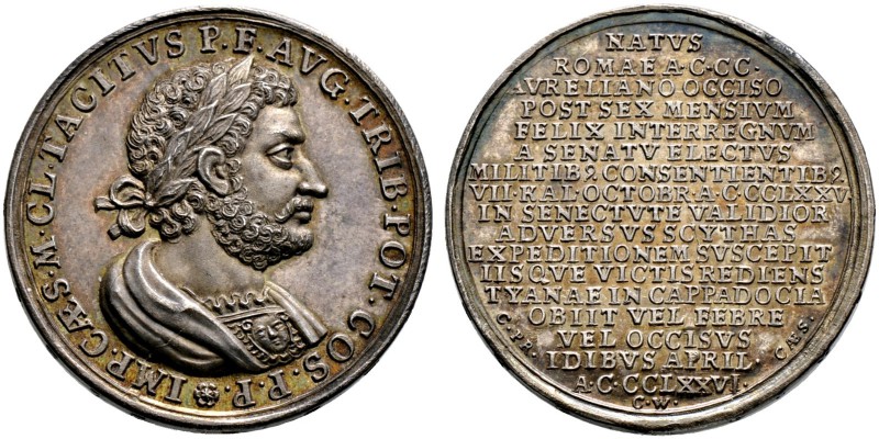 Wermuth, Christian (1661-1739). Silberne Suitenmedaille o.J. auf den römischen K...