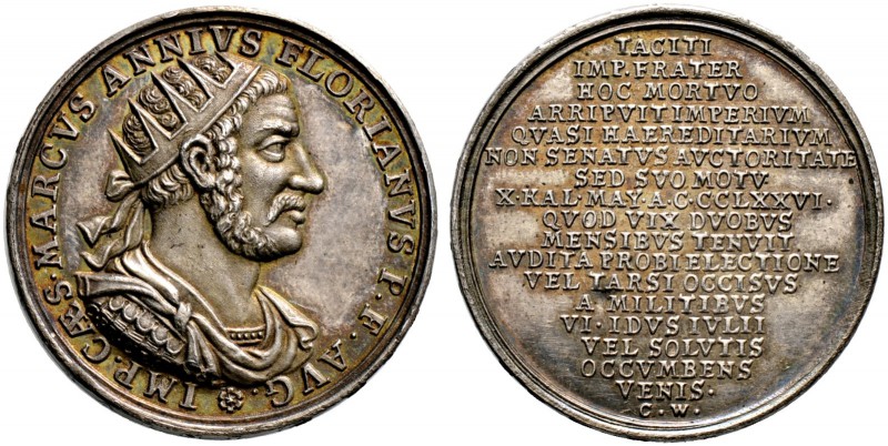 Wermuth, Christian (1661-1739). Silberne Suitenmedaille o.J. auf den römischen K...