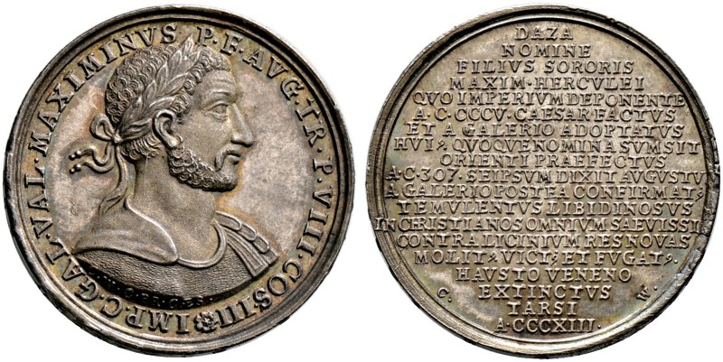Wermuth, Christian (1661-1739). Silberne Suitenmedaille o.J. auf den römischen K...