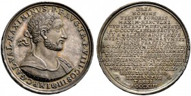 Wermuth, Christian (1661-1739). Silberne Suitenmedaille o.J. auf den römischen Kaiser Valerius Maximinus II. (308-313). Dessen belorbeertes Brustbild ...
