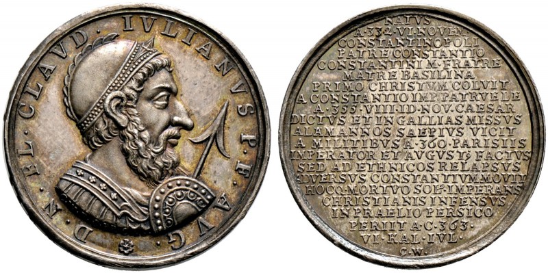 Wermuth, Christian (1661-1739). Silberne Suitenmedaille o.J. auf den römischen K...