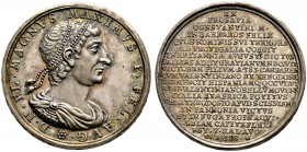 Wermuth, Christian (1661-1739). Silberne Suitenmedaille o.J. auf den römischen Kaiser Magnus Maximus (383-388, in Hispanien, Gallien und Britannien). ...