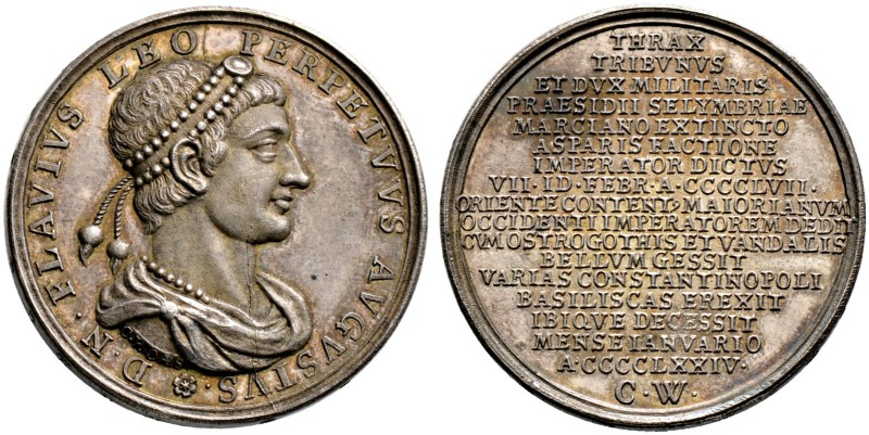 Wermuth, Christian (1661-1739). Silberne Suitenmedaille o.J. auf den römischen K...