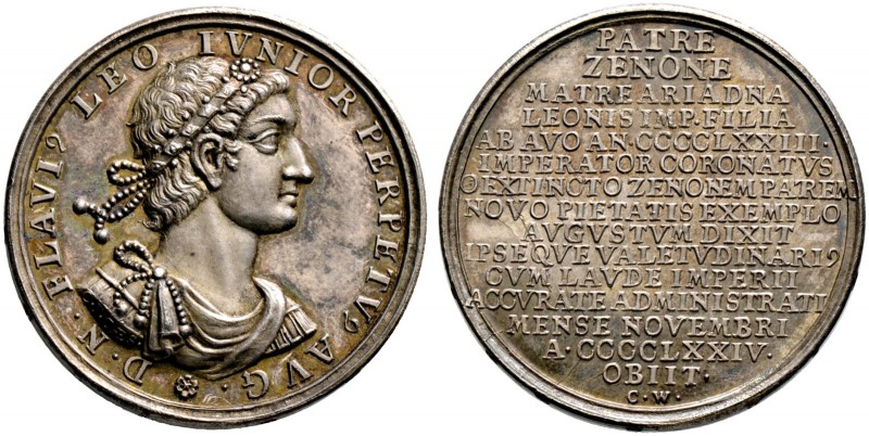 Wermuth, Christian (1661-1739). Silberne Suitenmedaille o.J. auf den oströmische...