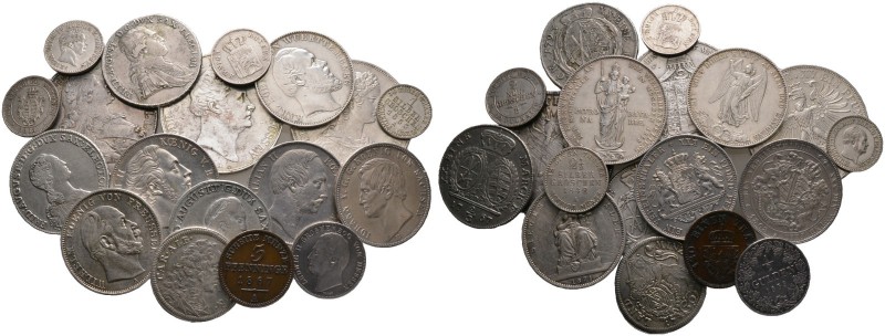 Altdeutschland. 18 Stücke: BAYERN, 30 Kreuzer 1732, Madonnentaler 1766, Vereinst...