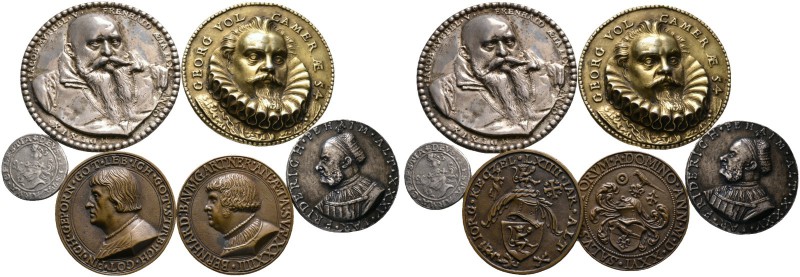 Altdeutschland. MEDAILLEN. 6 Stücke: NÜRNBERG. Prägungen in Silber und Bronze. M...