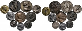 Altdeutschland. MEDAILLEN. 10 Stücke: Bronzemedaille mit Abbild von Aristoteles (36 mm), einseitige Bleimedaille o.J. (1526) von M. Gebel auf den Main...