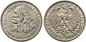 Weimarer Republik. 3 Reichsmark 1928 D. Dürer. J. 332. vorzüglich-prägefrisch