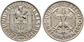 Weimarer Republik. 3 Reichsmark 1928 D. Dinkelsbühl. J. 334. vorzüglich-prägefrisch