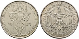 Weimarer Republik. 5 Reichsmark 1929 E. Meissen. J. 339. minimale Kratzer, vorzüglich