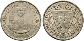 Weimarer Republik. 3 Reichsmark 1931 A. Magdeburg. J. 347. vorzüglich