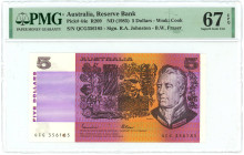 Australia 5 Dollars 1985 (ND) PMG 67 EPQ Superb Gem UNC