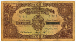 Tonga 4 Shillings 1938