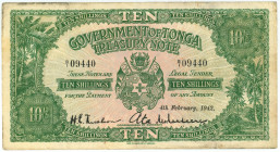 Tonga 10 Shillings 1942