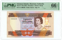 Solomon Islands 20 Dollars 1981 (ND) PMG 66 EPQ Gem UNC