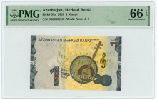 Azerbaijan 1 Manat 2020 PMG 66 EPQ Gem UNC